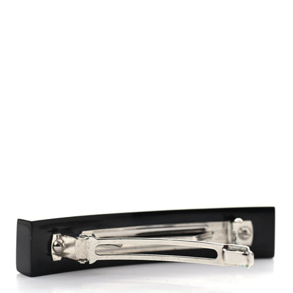 Chanel Resin Chain CC Hair Clip Barrette Black Pink 4 of 4