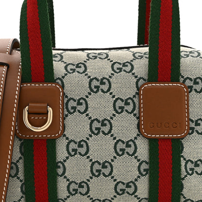 Gucci GG Supreme Web Mini GG Top Handle Bag Green Beige 8 of 10