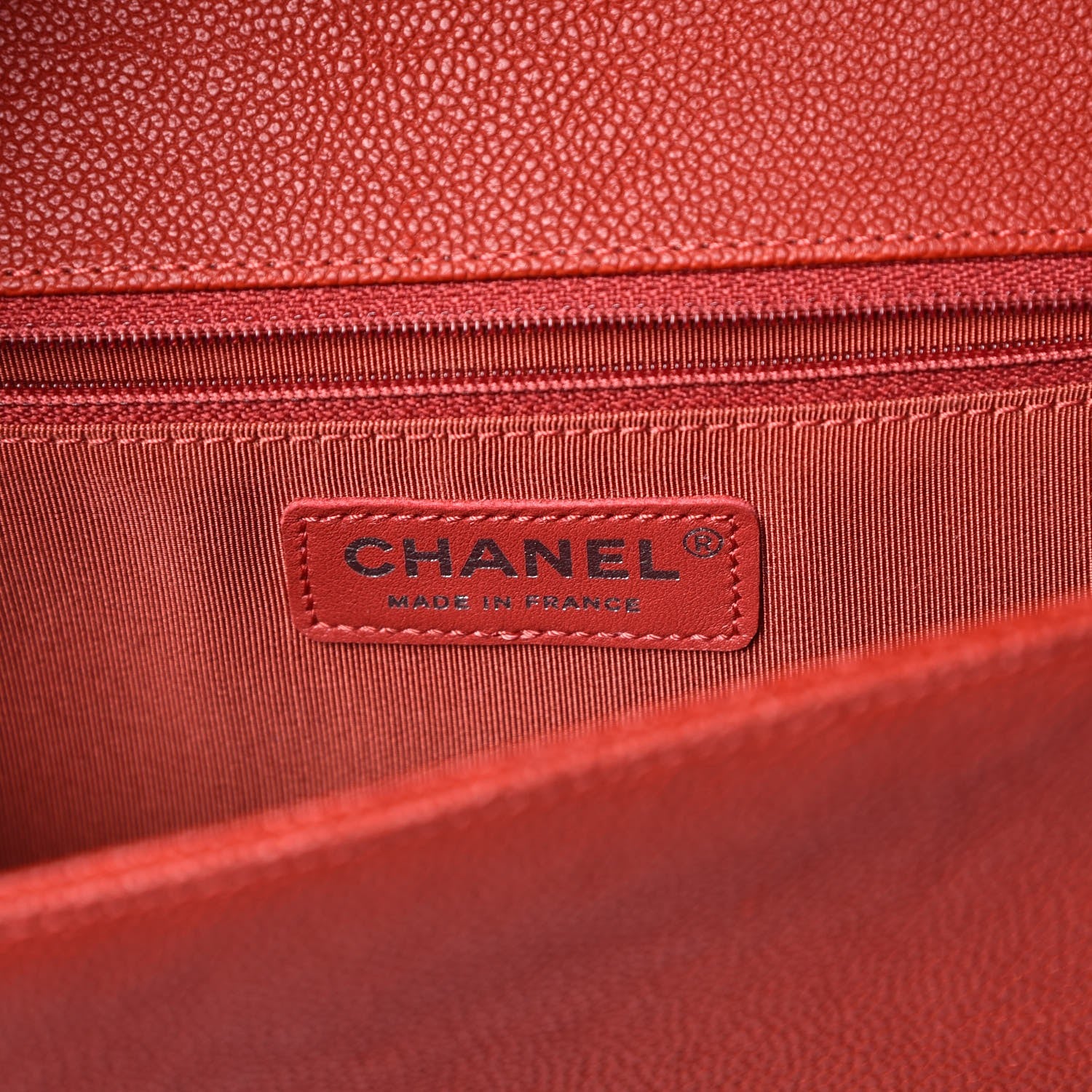Chanel Caviar Quilted New Medium Boy Flap Red 6 of 8