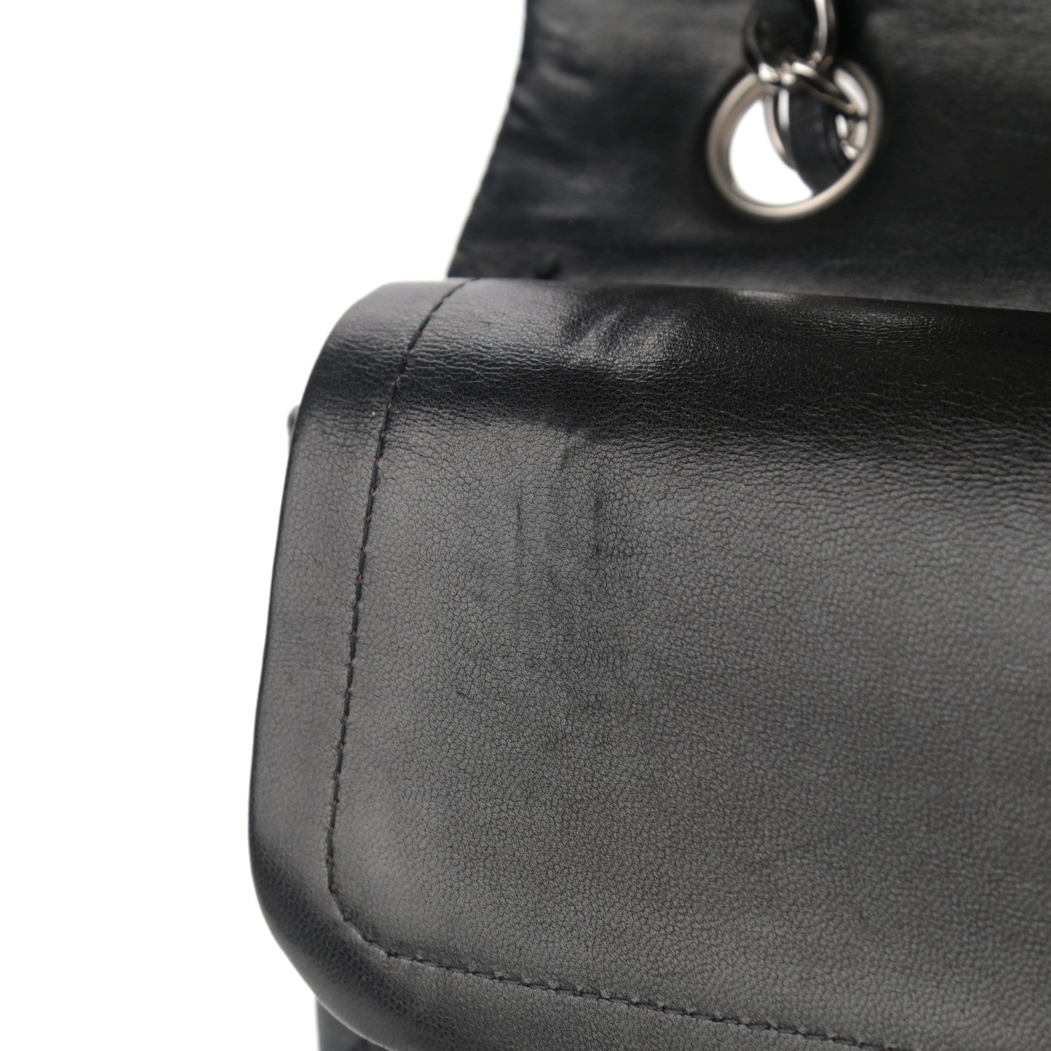 Chanel Lambskin Quilted Medium Double Flap Black 10 of 12