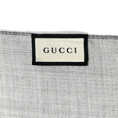Gucci Wool Silk GG Monogram GGNat Scarf Lead 3 of 4