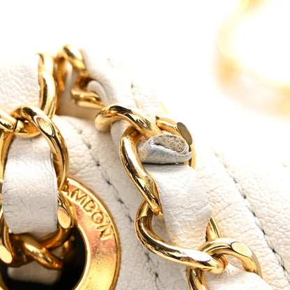 Chanel Calfskin Surpique Chevron Small Flap White 11 of 14