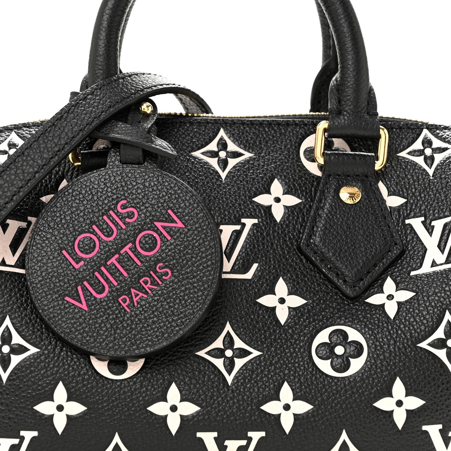 Louis Vuitton Empreinte Monogram Spring in the City Speedy Bandouliere 20 Black White Pink 7 of 10