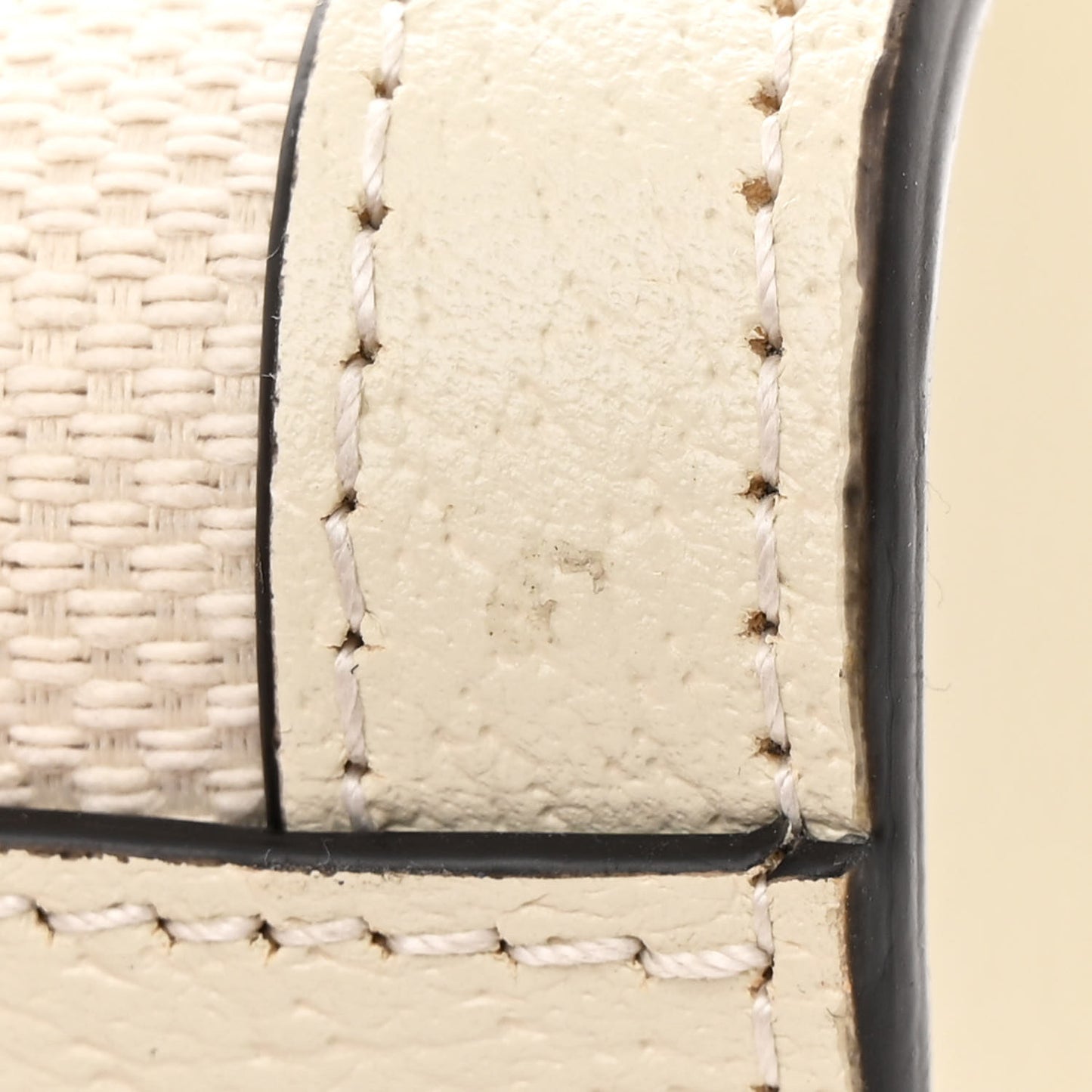 Monogram Jumbo GG Textured Dollar Calfskin Small Diana Tote Bag Off White