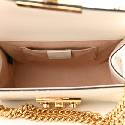 Gucci Guccissima Small Padlock Shoulder Bag White 5 of 10