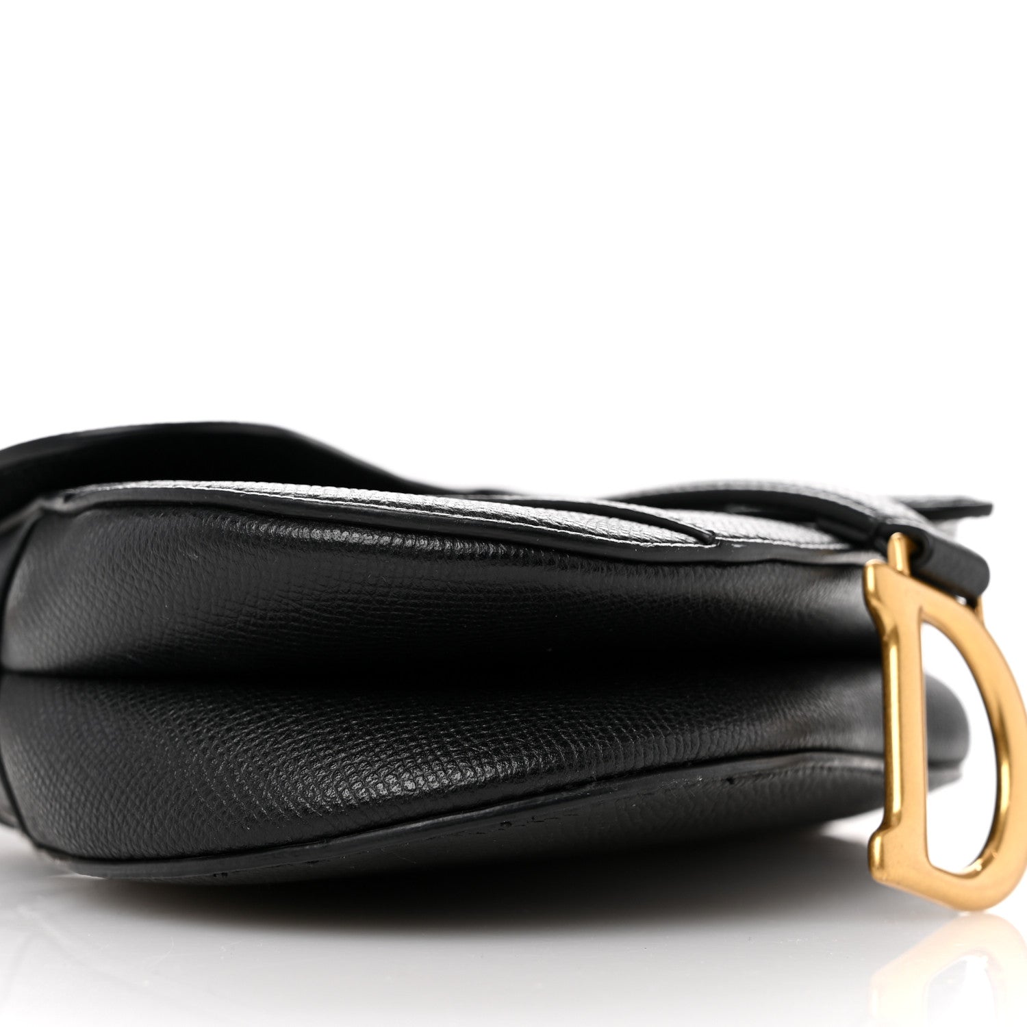 Christian Dior Grained Calfskin Mini Saddle Bag Black 9 of 10