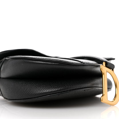 Christian Dior Grained Calfskin Mini Saddle Bag Black 9 of 10