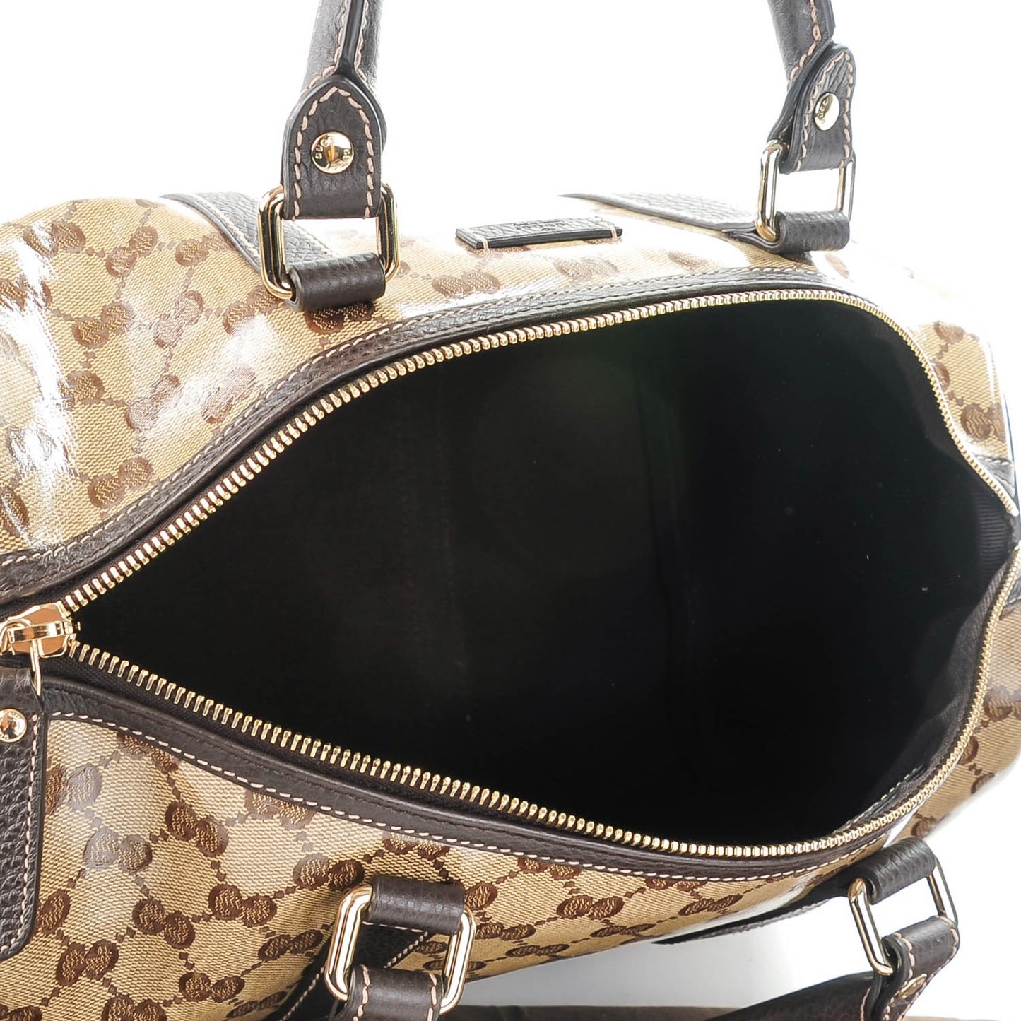 Crystal Monogram Dollar Calfskin Medium Joy Boston Beige Ebony Testa di Moro