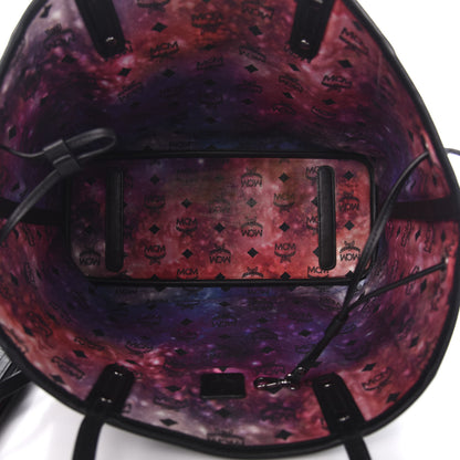 MCM Metallic Galaxy Visetos Medium Project Reversible Shopper Tote Black Multicolor 6 of 21