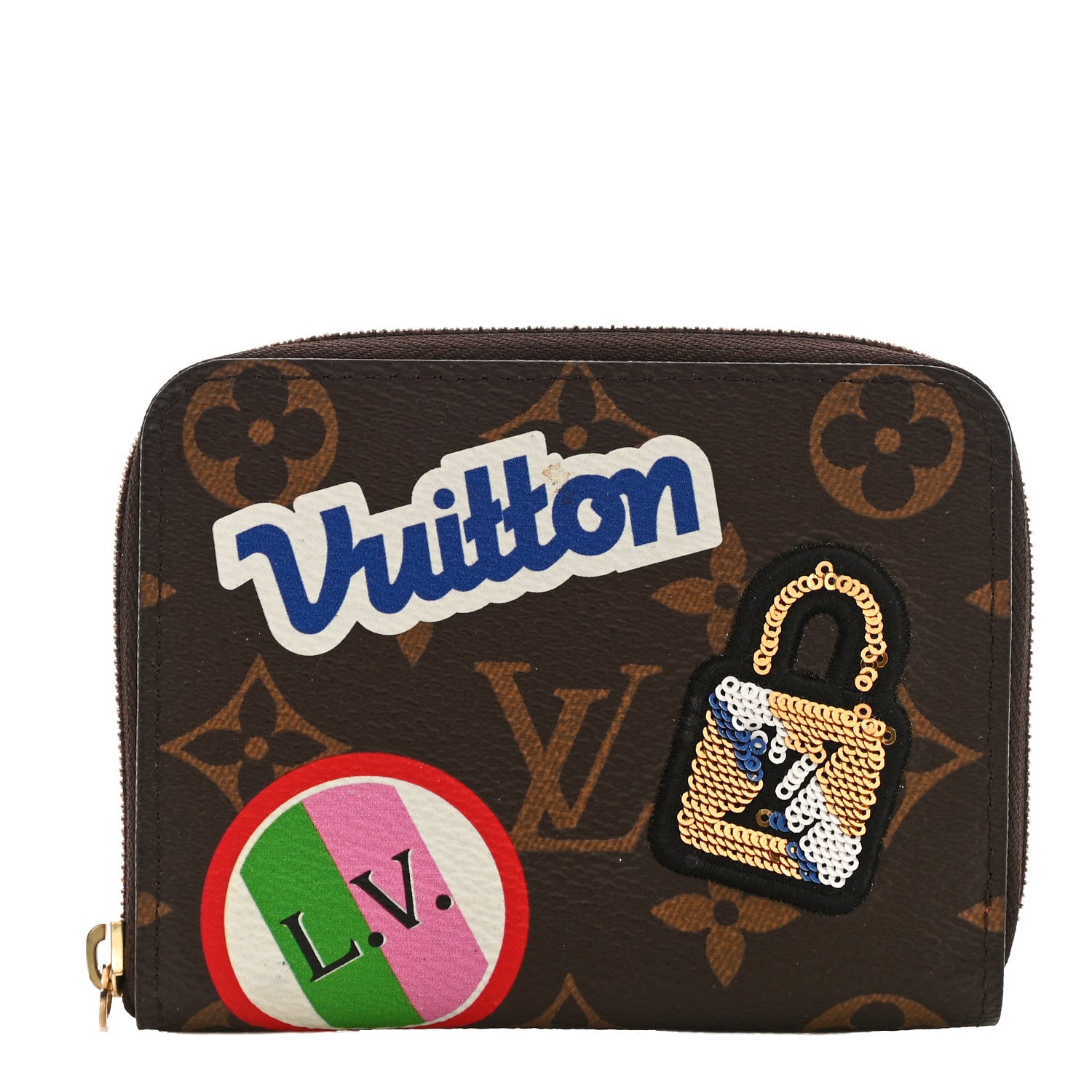 Louis Vuitton Monogram Travel Stickers Zippy Coin Purse 1 of 9