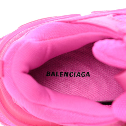 Balenciaga Fabric Mesh Clear Sole Fluo Womens Triple S Sneakers 37 Pink 8 of 9