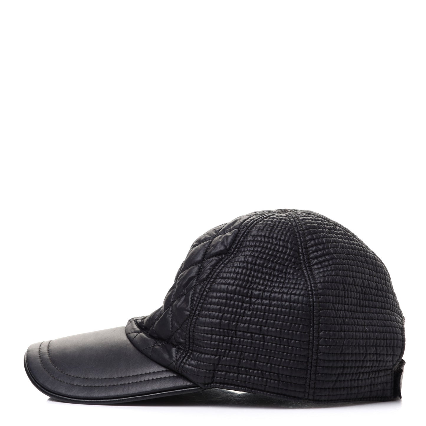 Nylon Quilted Cap Hat M Black