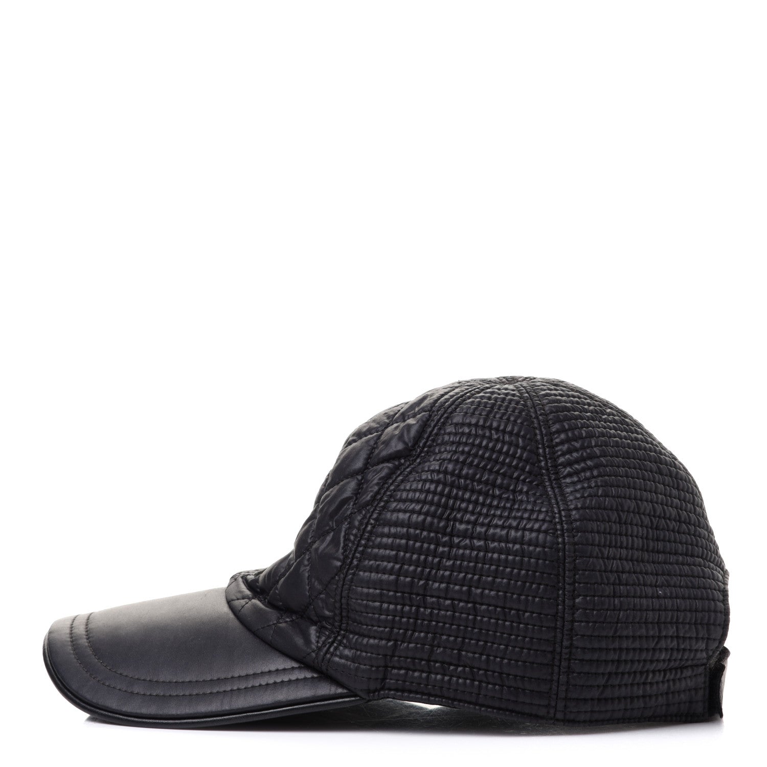 Chanel Nylon Quilted Cap Hat M Black 4 of 11