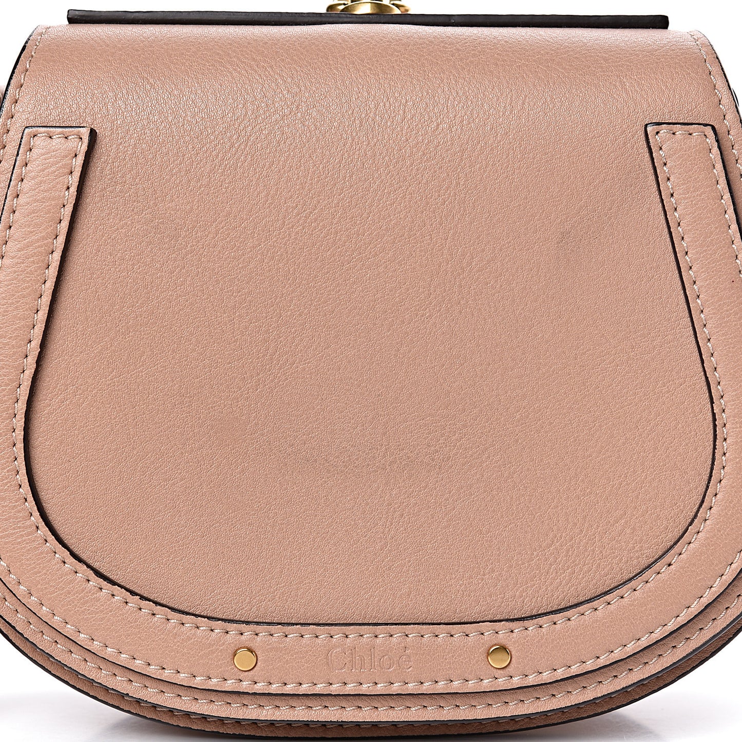 Calfskin Suede Small Nile Bracelet Bag Biscotti Beige