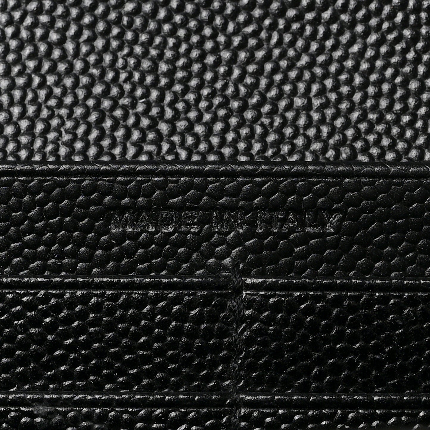 Grain De Poudre Matelasse Chevron Monogram Flap Wallet Black