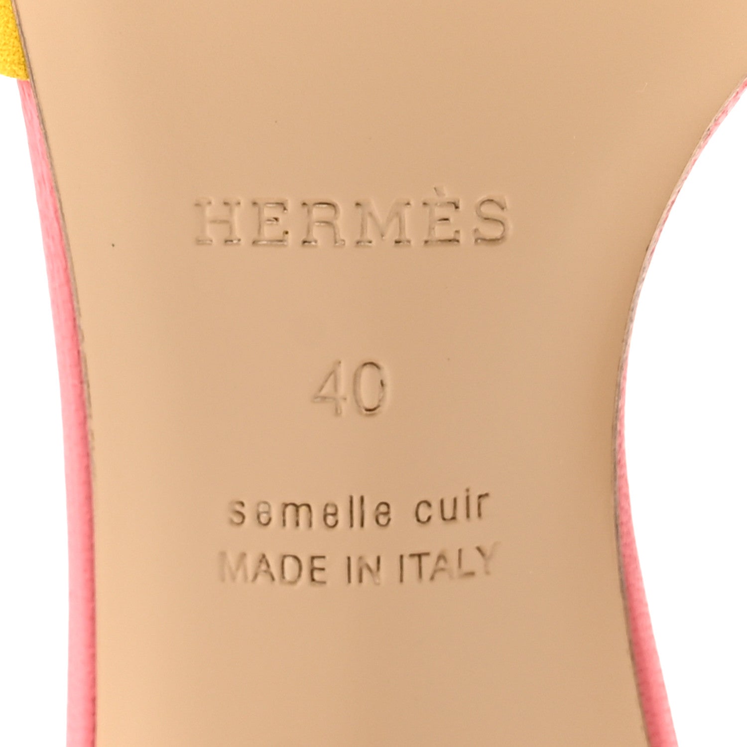 Hermes Suede Goatskin Oasis Sandals 40 Jaune Sable 8 of 9
