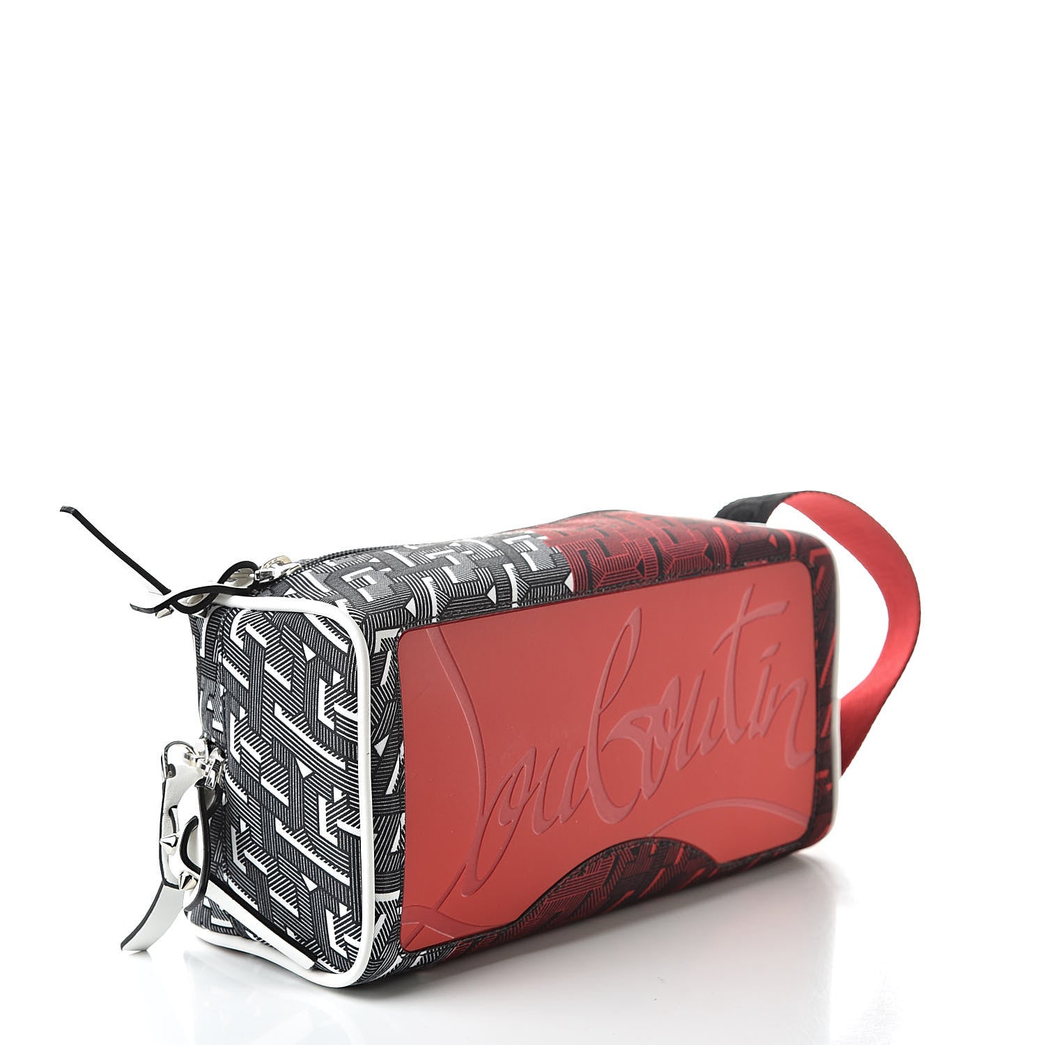 Christian Louboutin Monogram Print Mens Blaster Belt Bag Red Black 4 of 7