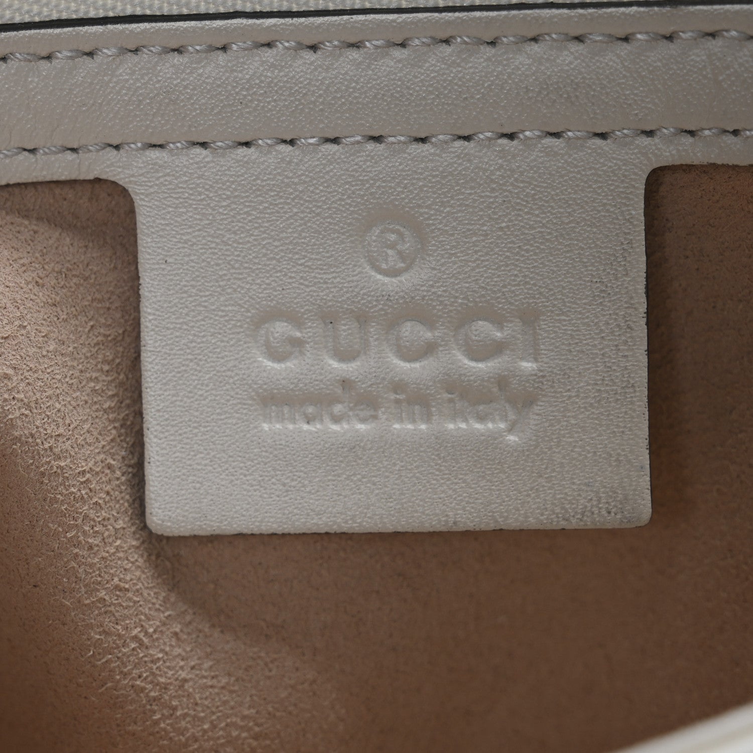 Gucci Calfskin Matelasse Small GG Marmont Shoulder Bag White 6 of 12