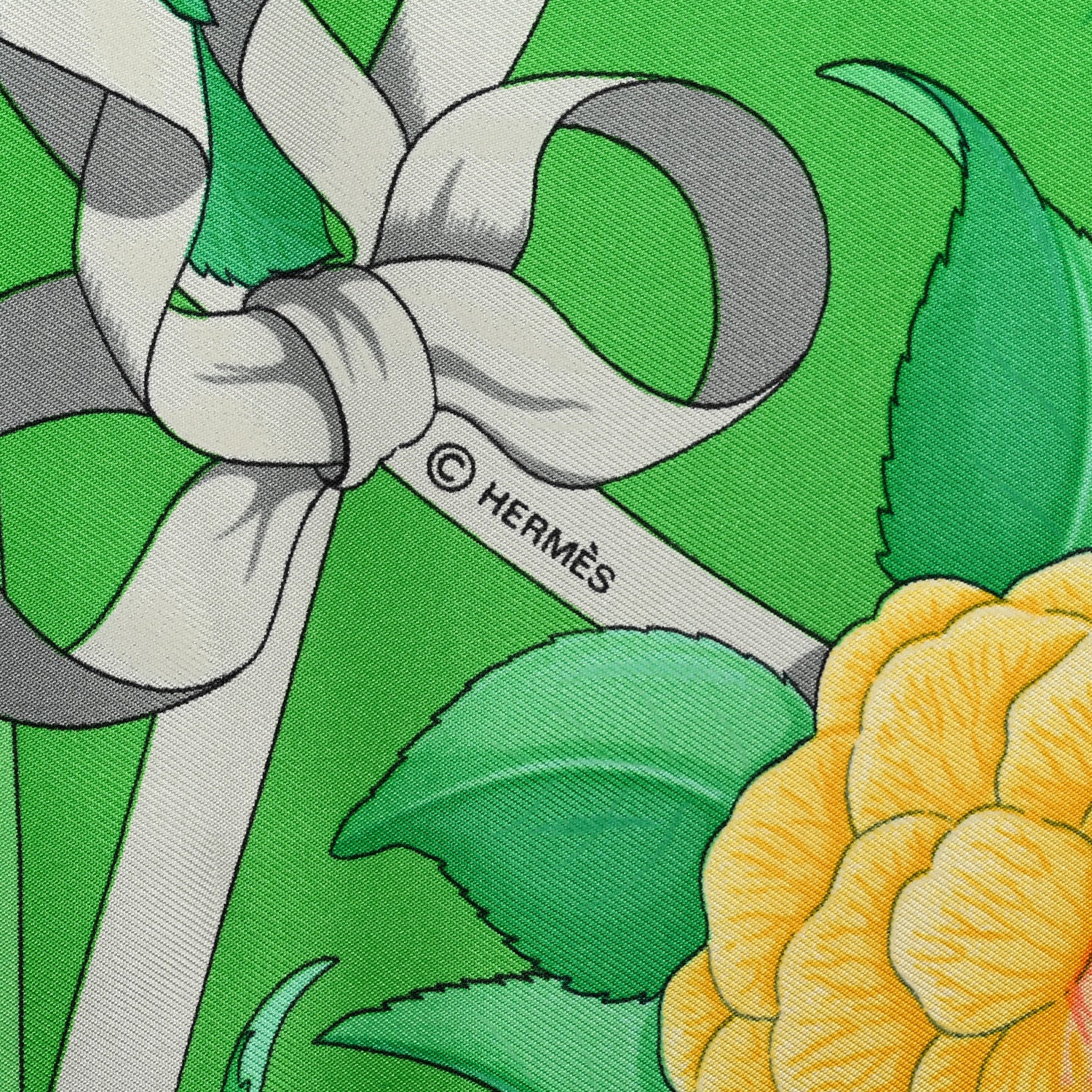 Hermes Silk Fleurs De L'Opera Scarf 90 4 of 4