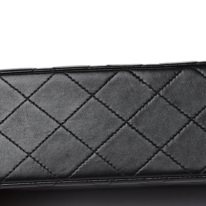 Chanel Lambskin Quilted Medium Double Flap Black 8 of 18