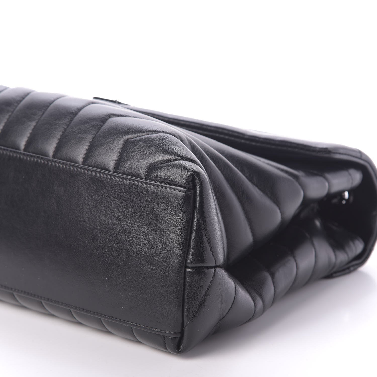 Saint Laurent Calfskin Y Quilted Monogram Medium Loulou Chain Satchel Black 10 of 11