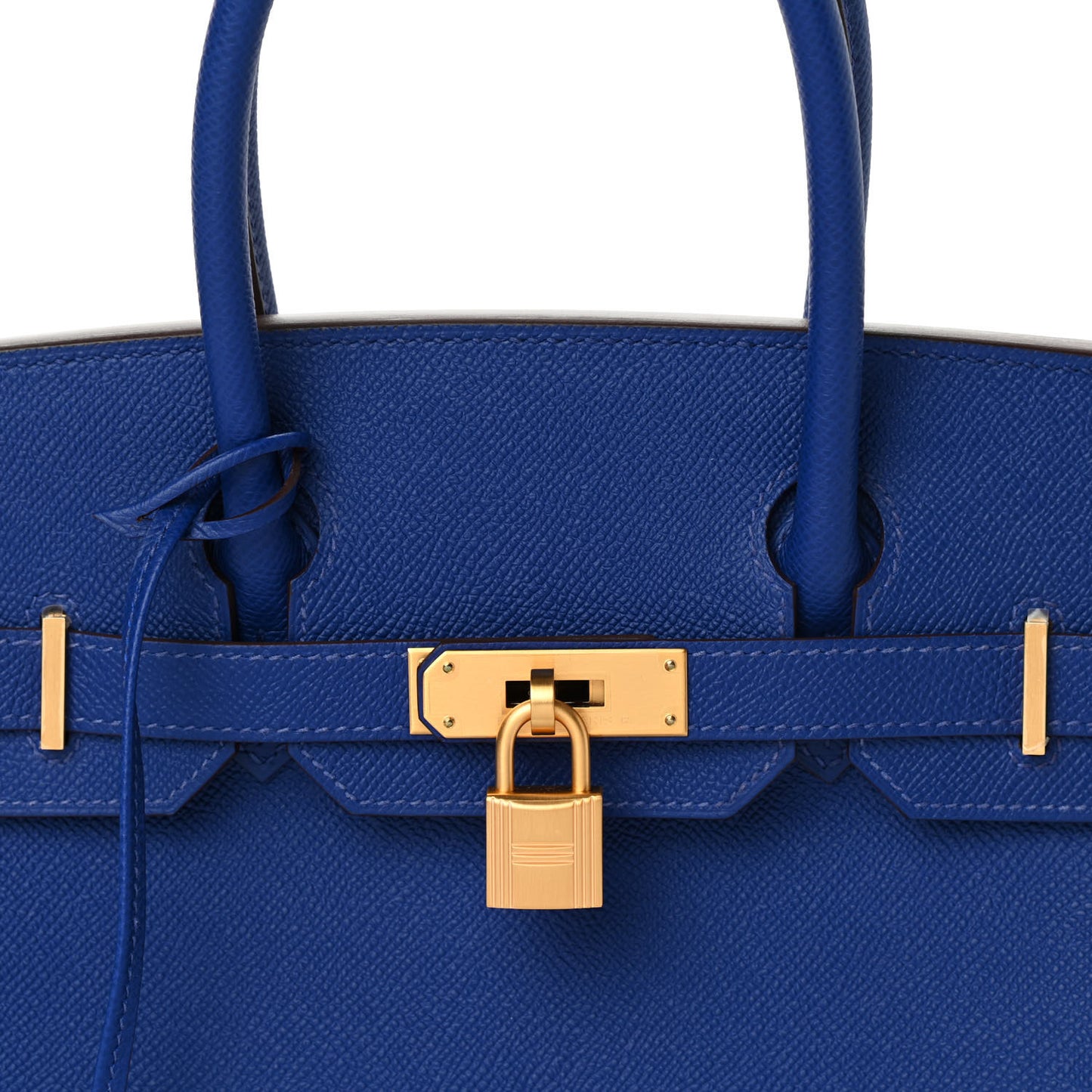 Epsom Horseshoe Birkin 30 Bleu Electrique Rose Pourpre