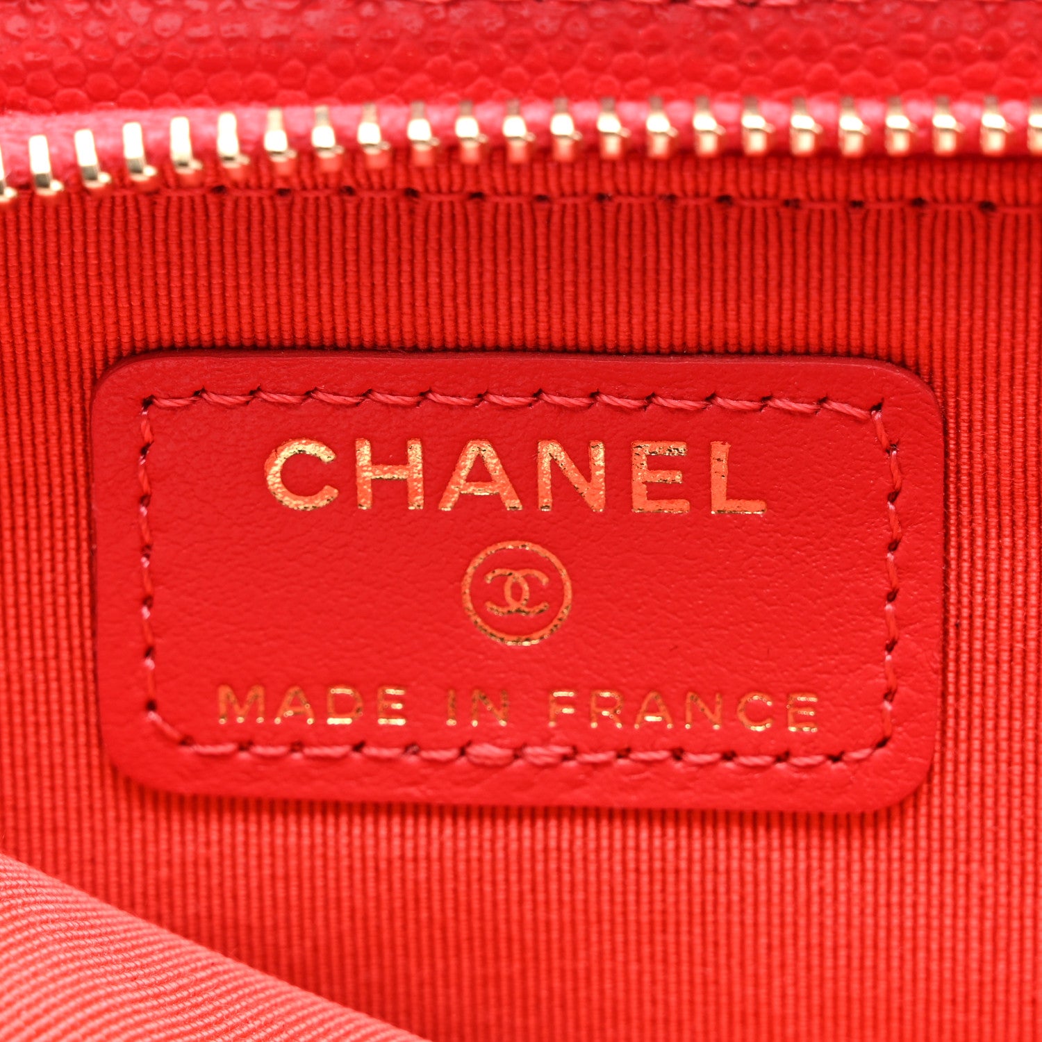 Chanel Caviar Quilted CC Phone Holder Red 7 of 12