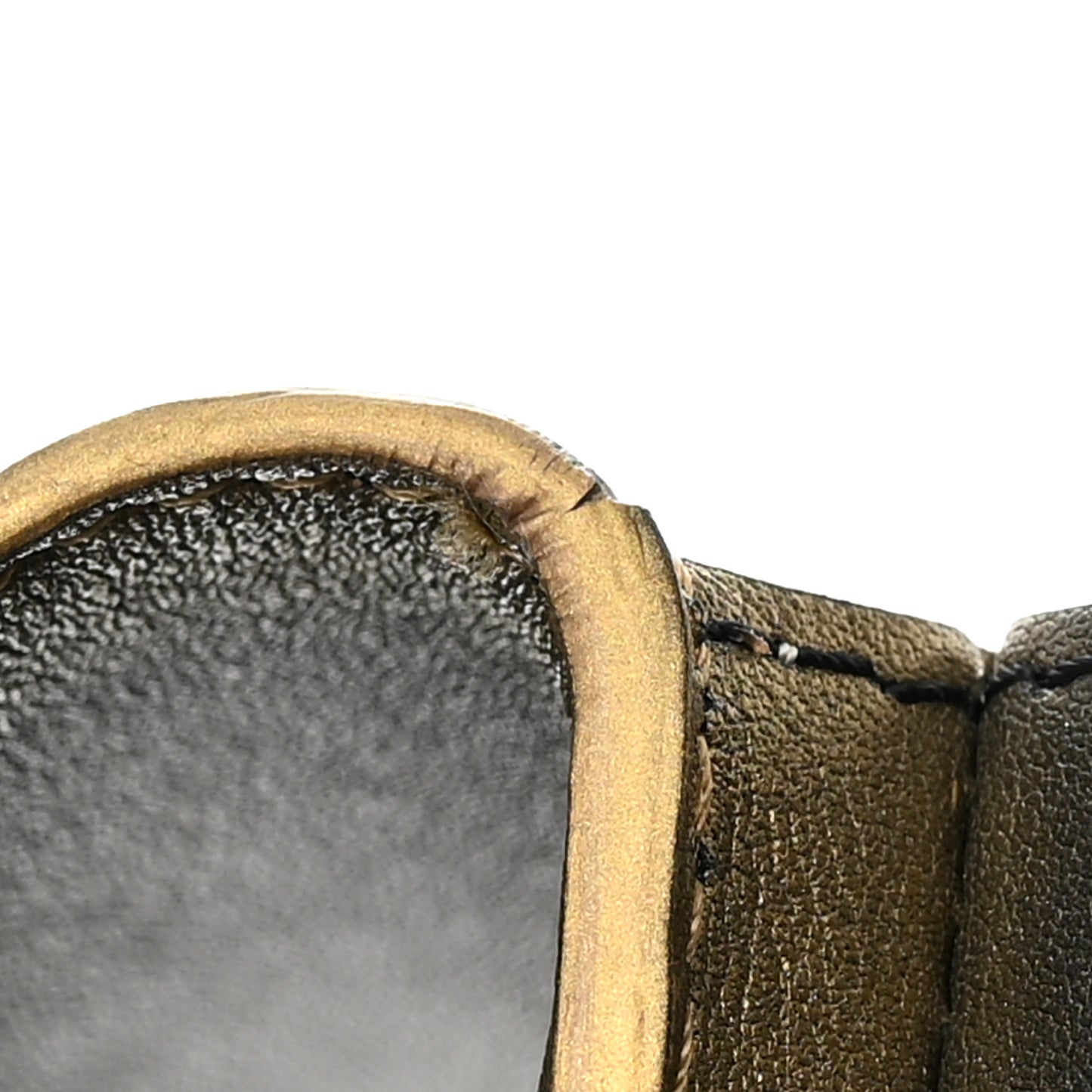 Metallic Calfskin Ombre PM Madame Shoulder Bag Black Gold