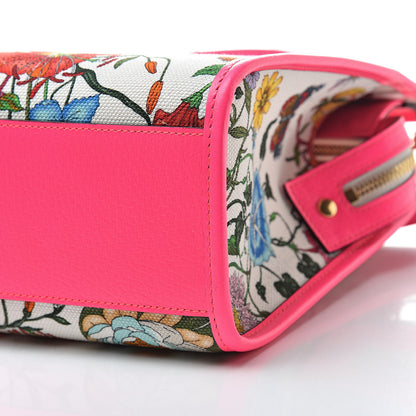 Gucci Canvas Medium Flora Tote Fuchsia 10 of 10