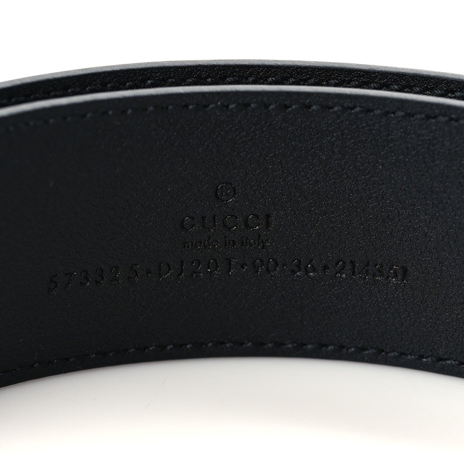 Gucci Textured Dollar Calfskin 40mm Belt 90 36 Black 4 of 6