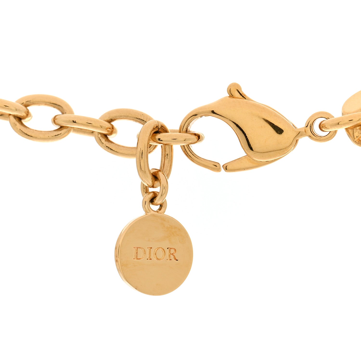 Christian Dior Metal CD Choker Necklace Gold 5 of 5