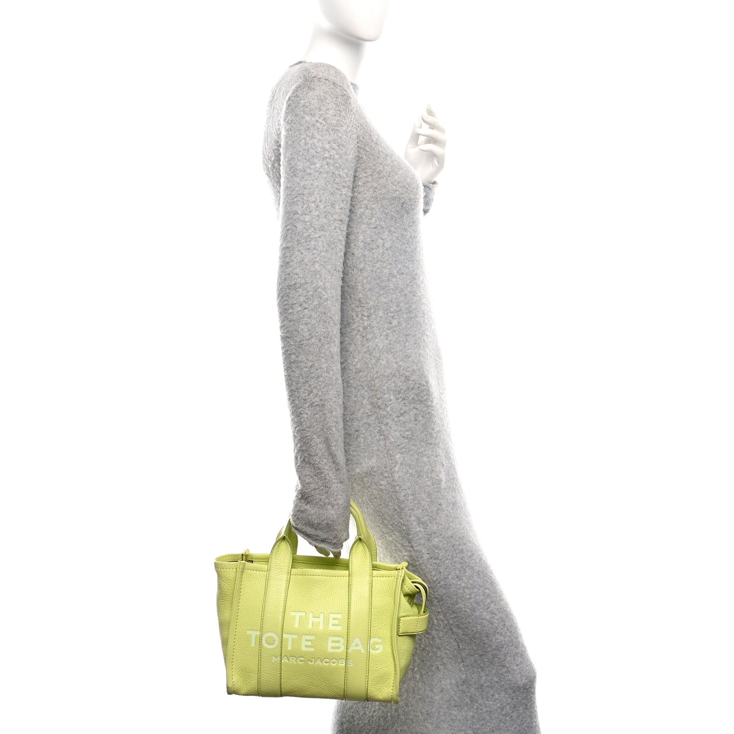 Grained Calfskin Small The Tote Bag Limoncello
