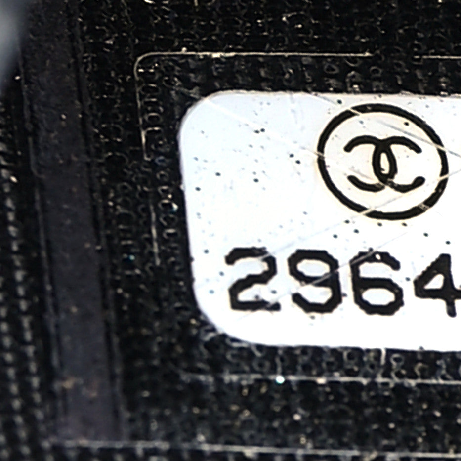 Caviar Quilted Card Holder Black