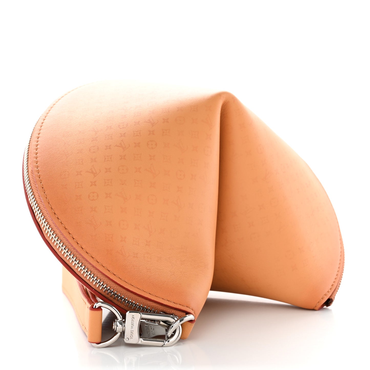 Calfskin Monogram Fortune Cookie Pouch Purple