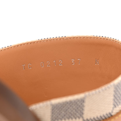 Louis Vuitton Damier Azur Palma Flat Thong Sandals 37 9 of 12