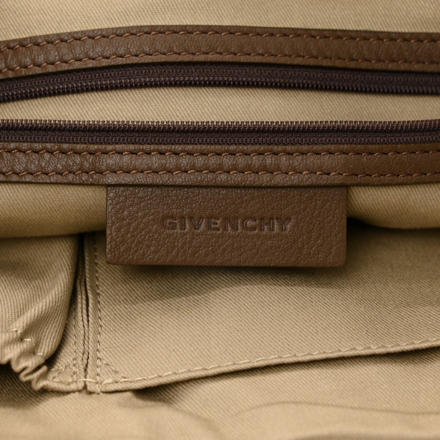 Calfskin Double Handles Hobo Brown
