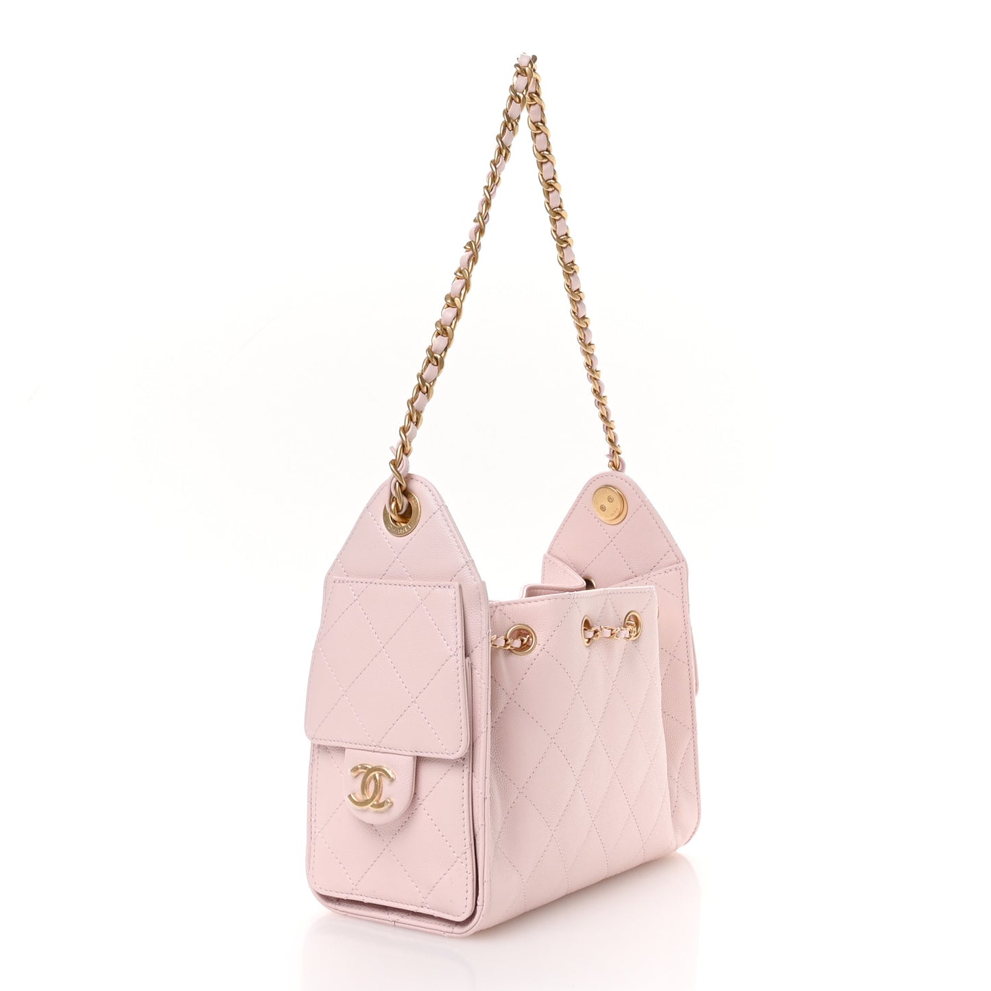 Caviar Quilted Mini Chanel 25 Handbag Light Pink