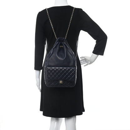Chanel Lambskin Quilted Large In Seoul Backpack Navy 2 of 11