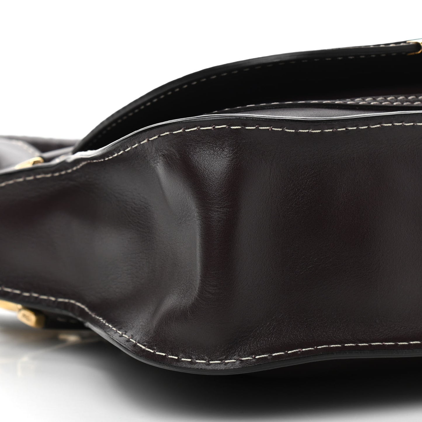 Smooth Calfskin Small Marcie Satchel Black Raisin