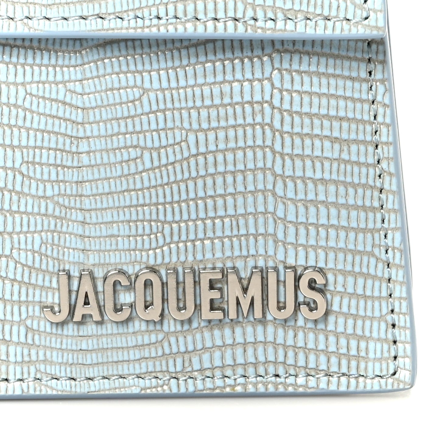 Calfskin Lizard Embossed Le Grand Bambino Light Blue