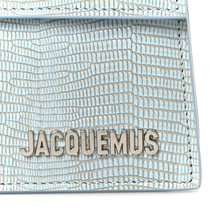 Jacquemus Calfskin Lizard Embossed Le Grand Bambino Light Blue 8 of 12