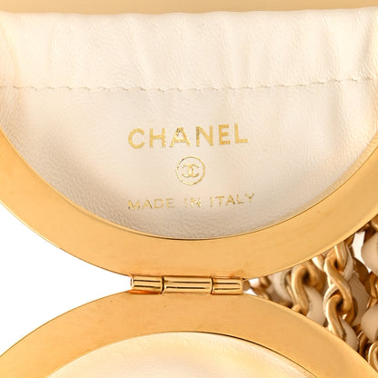 Chanel Lambskin CC Sphere Minaudiere Chain Clutch White 6 of 10