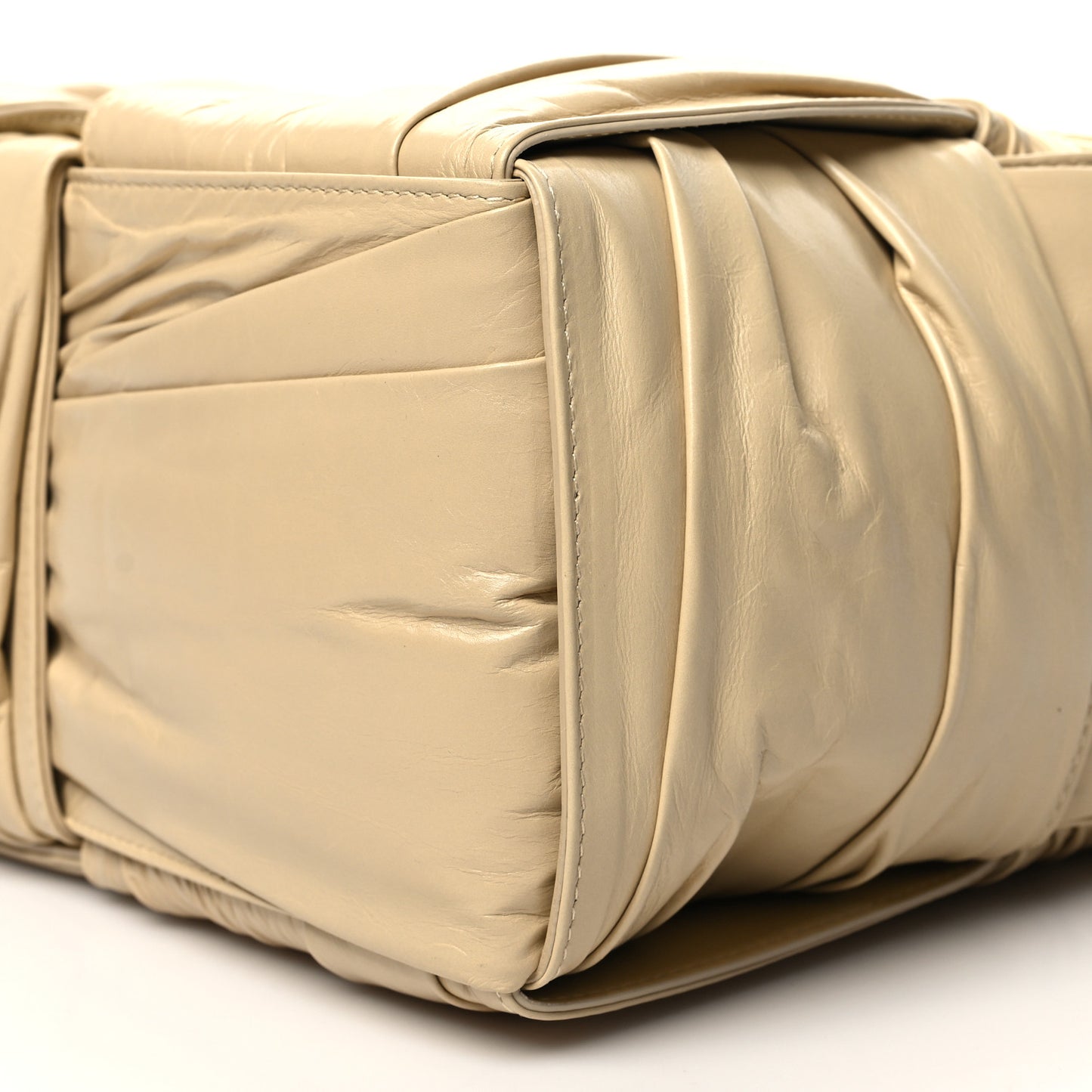 Foulard Intrecciato Pleated Medium Arco Tote Porridge