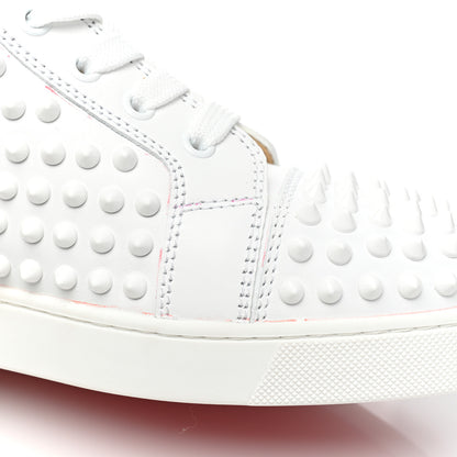 Christian Louboutin Calfskin Womens Louis Spikes Flat Sneakers 39.5 White 15 of 16