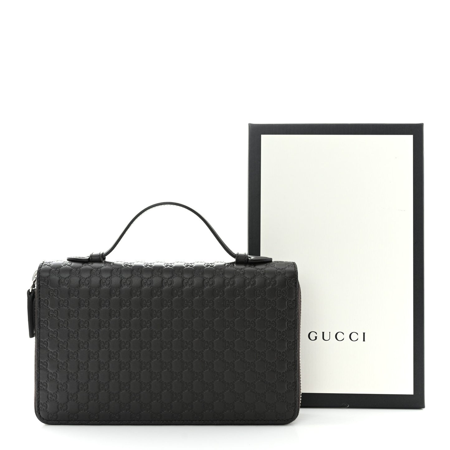 Microguccissima Zip Around Top Handle Travel Wallet Testa di Moro