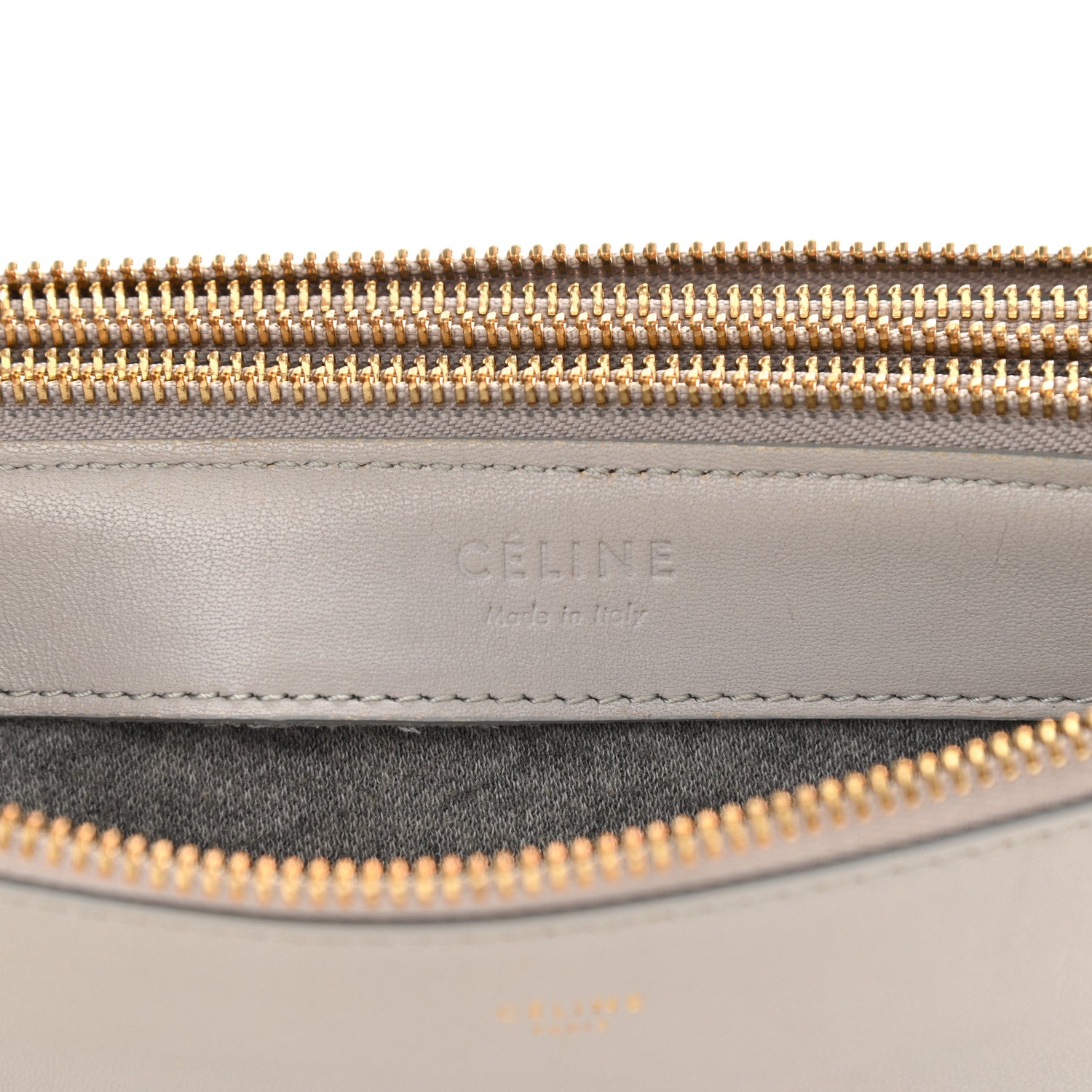 Celine Lambskin Large Trio Crossbody Bag Smoke 8 of 21