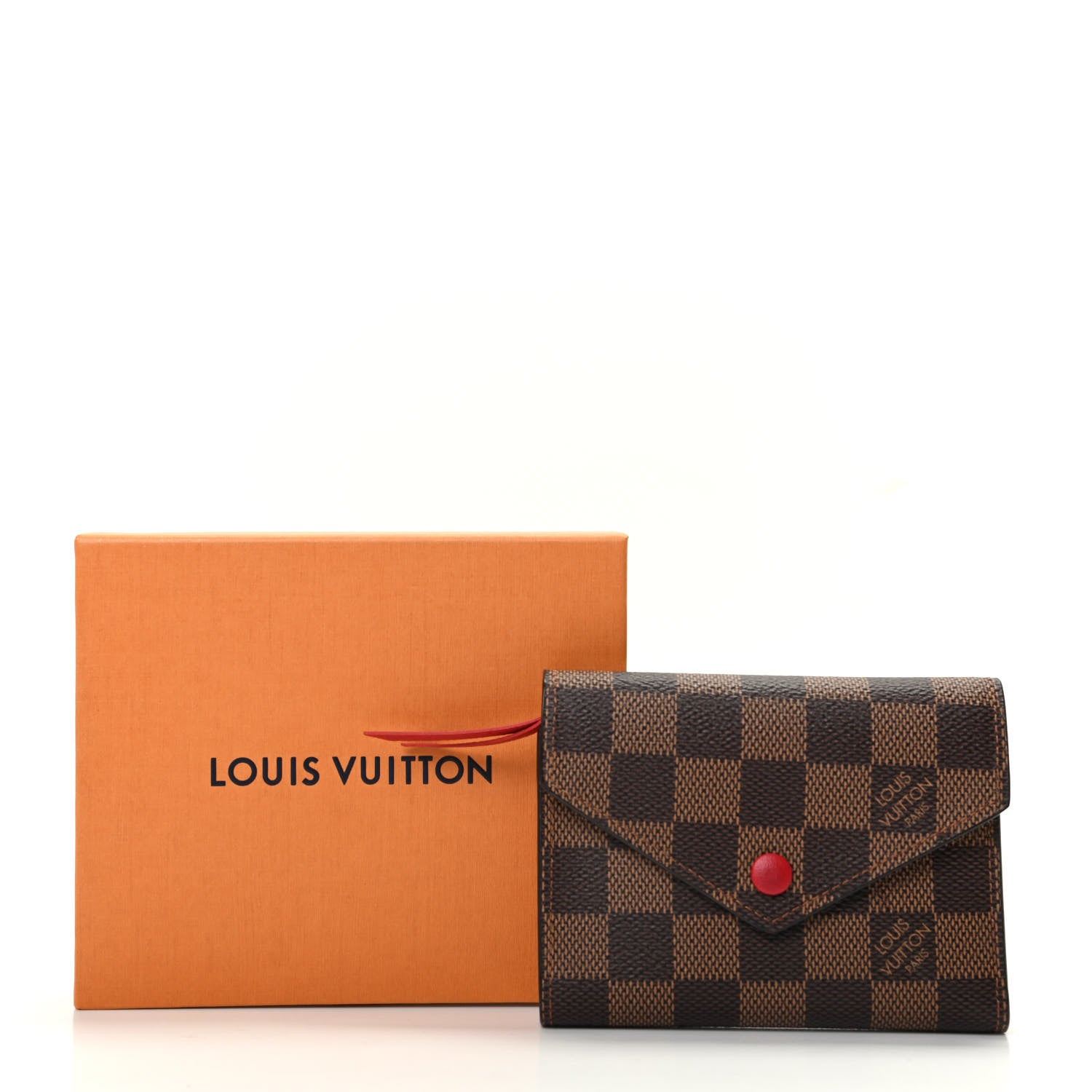 Louis Vuitton Damier Ebene Victorine Wallet Cherry 7 of 7