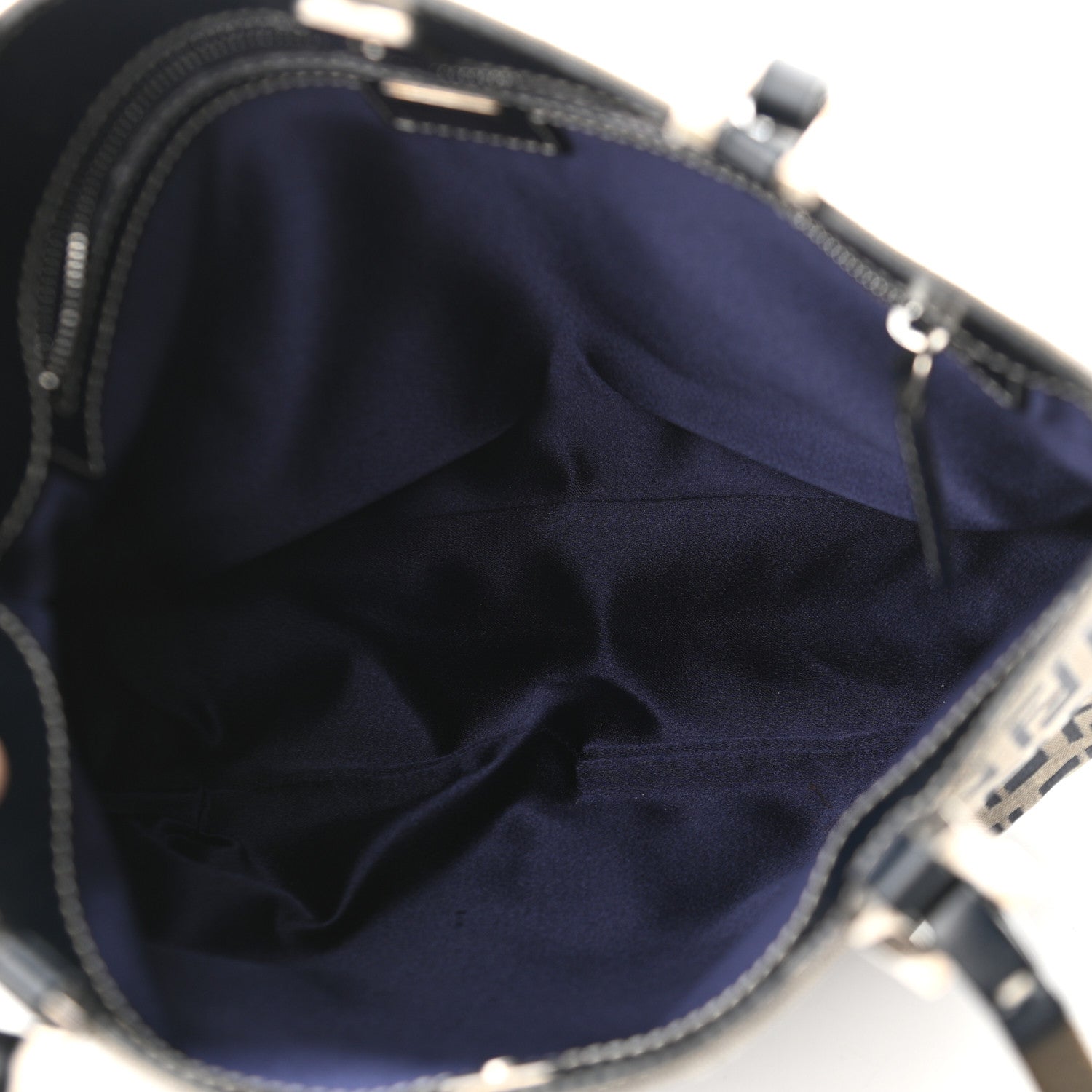 Fendi Zucchino Shopping Tote Navy 6 of 10