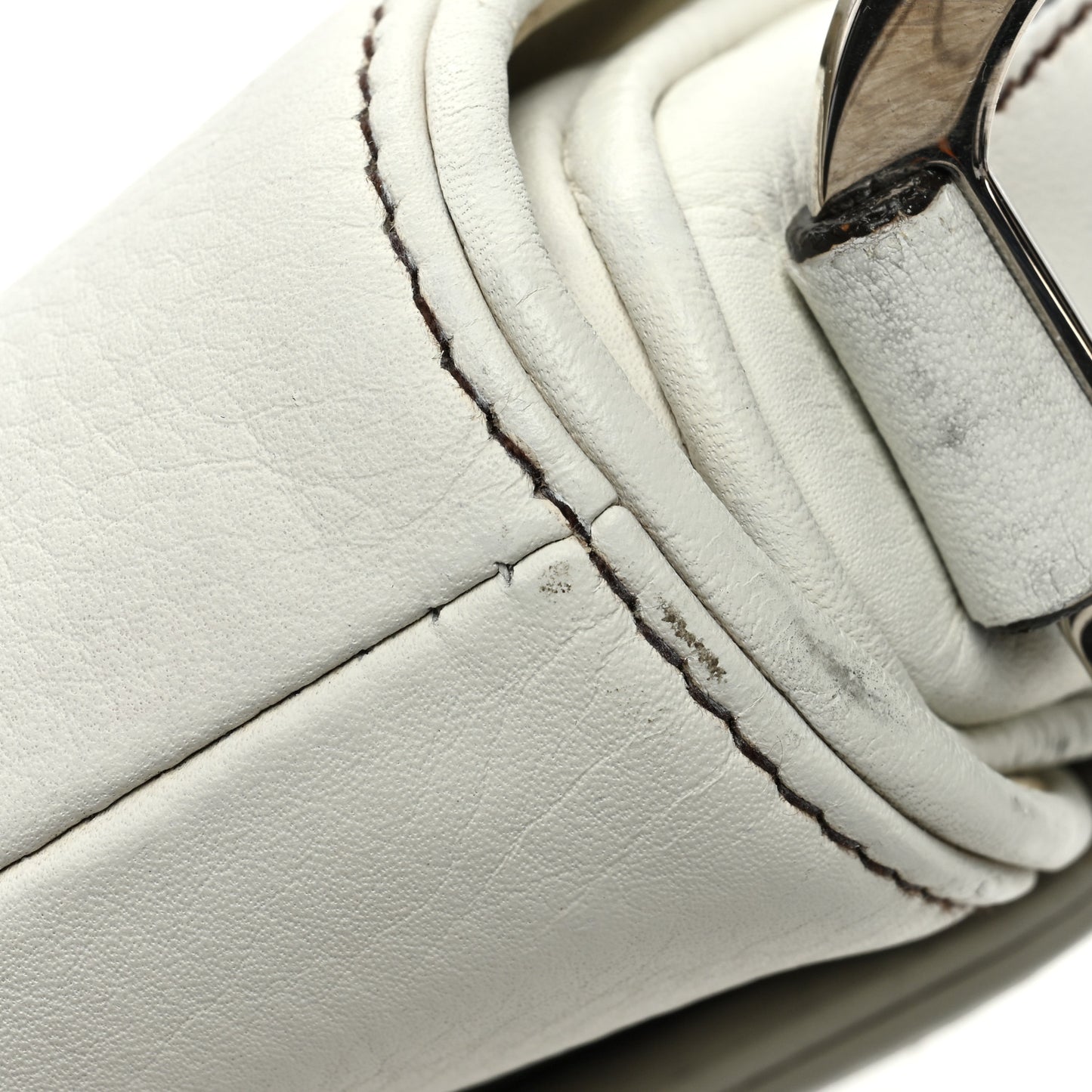 Calfskin Saddle Bag White