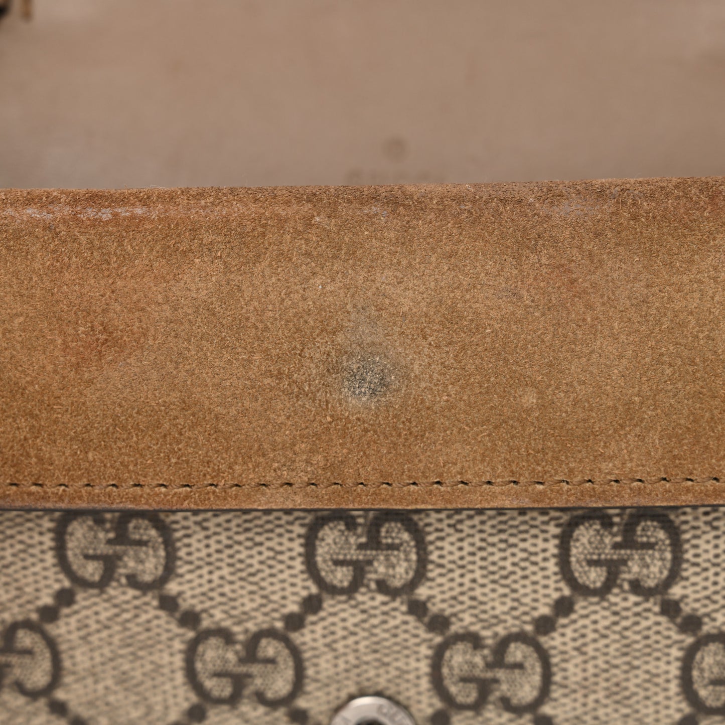 GG Supreme Monogram Super Mini Dionysus Shoulder Bag Taupe